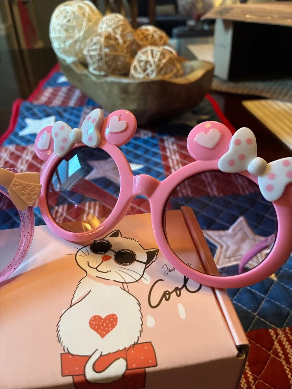 Pink Bow & Heart Kids Sunglasses — Cute Pink Frames with UV Lenses